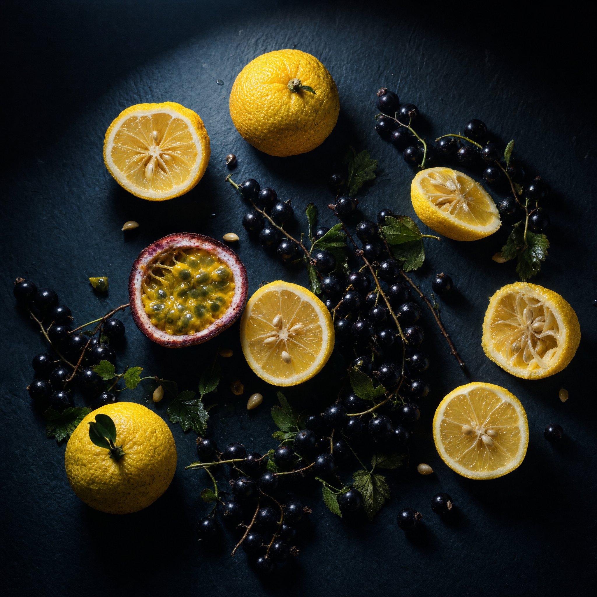 Opens - Yuzu, Black Currant, Passionfruit