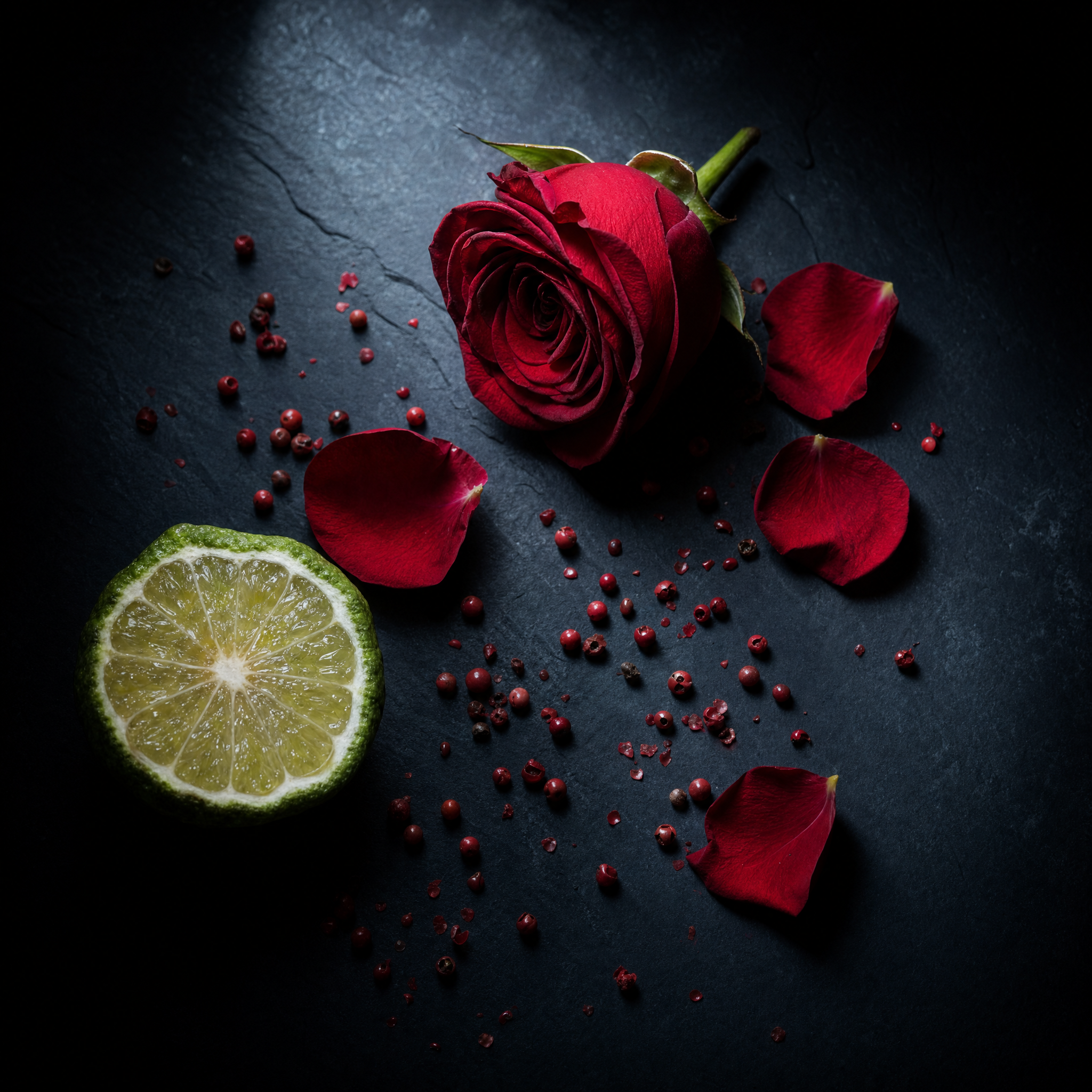 Opens - Bergamot, Turkish Rose, Pink Pepper